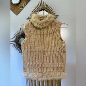Love Sex Money - Tan Wool Sweater Vest